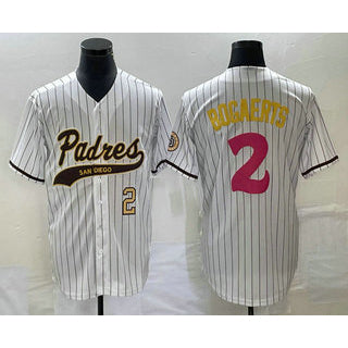 San Diego Padres #2 Xander Bogaerts Number White AmberGomez NEW 2023 City Connect Cool Base Stitched Jersey