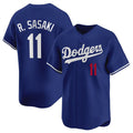 Los Angeles Dodgers #11 Roki Sasaki Royal AmberGomez 2025 Alternate Limited Stitched Jersey