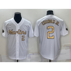 Miami Marlins #2 Jazz Chisholm Jr Number White AmberGomez 2022 All Star Stitched Cool Base Jersey