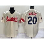 Los Angeles Angels #20 Jared Walsh Cream AmberGomez 2022 City Connect Cool Base Stitched Jersey