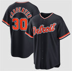 Detroit Tigers #30 Kerry Carpenter Navy AmberGomez Alternate Stitched Jersey