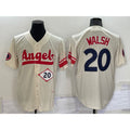 Los Angeles Angels #20 Jared Walsh Number Cream AmberGomez 2022 City Connect Cool Base Stitched Jersey