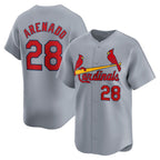 St. Louis Cardinals #28 Nolan Arenado Gray AmberGomez Away Limited Player Jersey