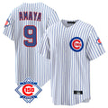 Chicago Cubs #9 Miguel Amaya Player White AmberGomez 150th Anniversary Home Game Stitched Jerseys