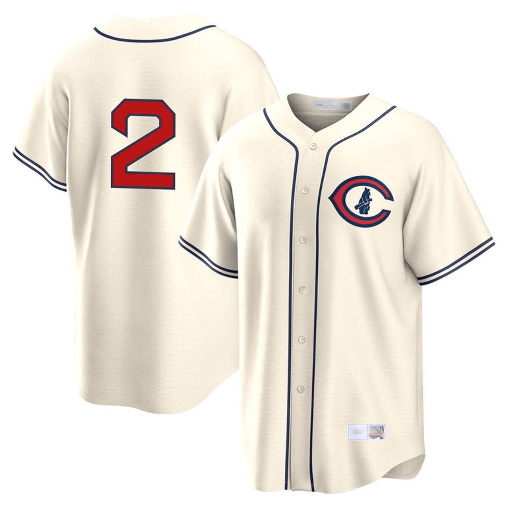 Chicago Cubs #2 Nico Hoerner Player Cream AmberGomez Field of Dreams Home Game Stitched Jerseys