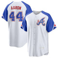 Atlanta Braves #44 Hank Aaron White AmberGomez 2023 City Connect Cool Base Stitched Jersey
