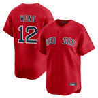 Boston Red Sox #12 Connor Wong Player Red AmberGomez Limited Home Game Stitched Jerseys1