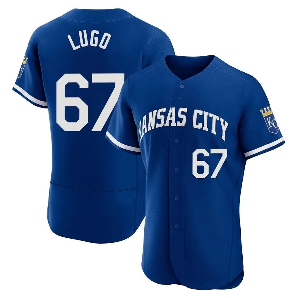 Kansas City Royals #67 Seth Lugo Player Royal AmberGomez Limited Elite Home Stitched Jerseys
