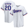 Texas Rangers #20 Ezequiel Duran White AmberGomez Home Replica Jersey