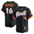 San Francisco Giants #16 Rafael Devers Black AmberGomez 2025 City Connect Limited Player Jersey