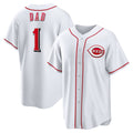 Cincinnati Reds #1 Dad White AmberGomez Home Replica Jersey