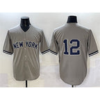 New York Yankees #12 Trent Grisham Grey AmberGomez Cool Base Stitched Jersey