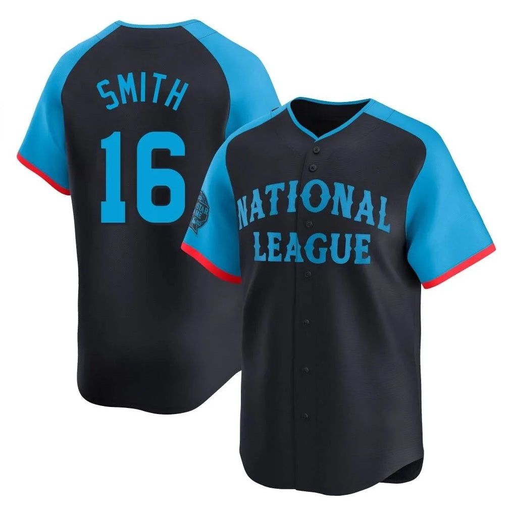 Los Angeles Dodgers #16 Will Smith Player Black AmberGomez National League All-Star Limited Home Stitched Jerseys