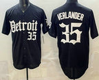 Detroit Tigers #35 Justin Verlander Black AmberGomez Limited Cool Base Stitched Jersey