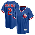 Chicago Cubs #2 Nico Hoerner Player Royal AmberGomez T-shirt Cooperstown Collection Limited Stitched Jerseys