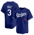 Los Angeles Dodgers #3 Edwin D¨ªaz Royal AmberGomez Cool Base Stitched Jersey