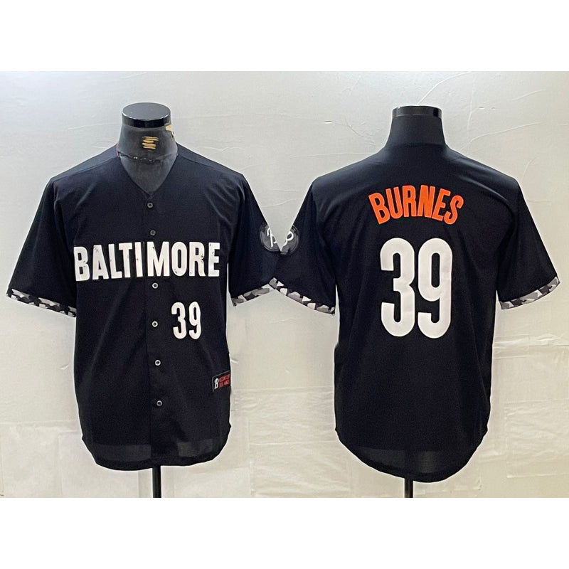 Baltimore Orioles #39 Corbin Burnes Number Black AmberGomez 2023 City Connect Cool Base Stitched Jerseys