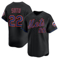 New York Mets #22 Juan Soto Black AmberGomez Alternate Limited Player Jersey
