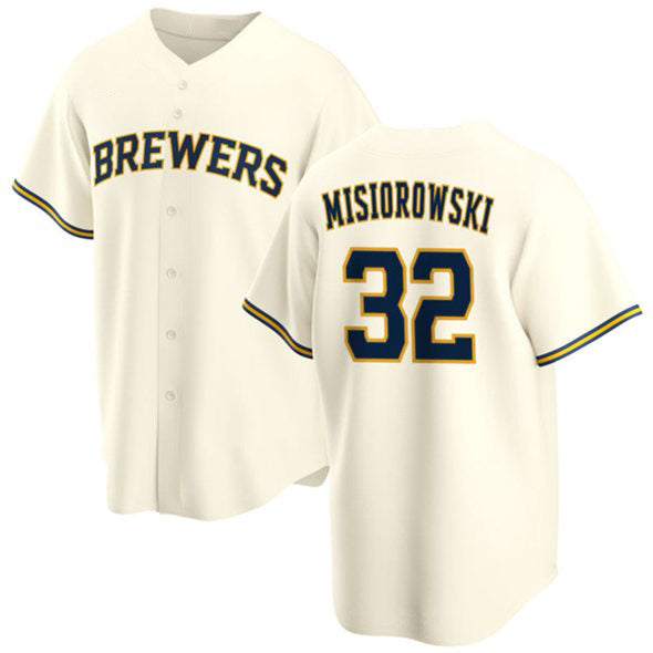 Milwaukee Brewers #32 Jacob Misiorowski Cream AmberGomez 2025 Stitched Jersey
