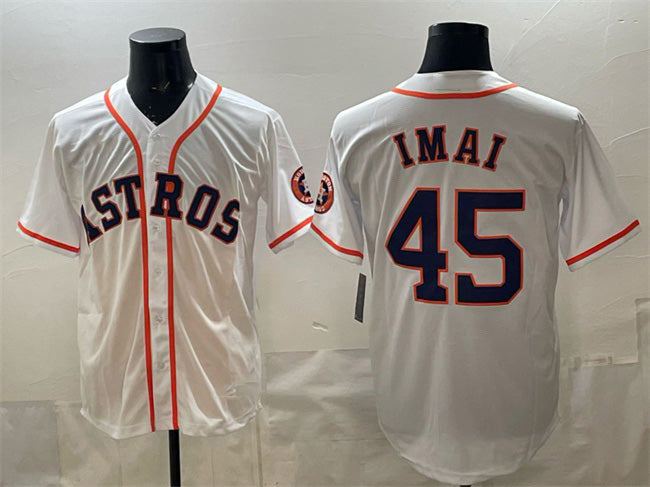 Houston Astros #45 Tatsuya Imai White AmberGomez Cool Base Stitched Jersey