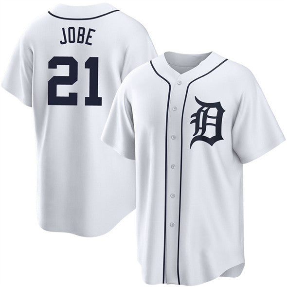 Detroit Tigers #21 Jackson Jobe White AmberGomez Cool Base Stitched Jersey
