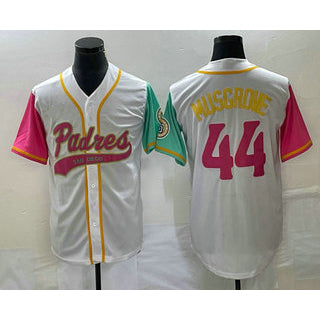 San Diego Padres #44 Joe Musgrove White AmberGomez NEW 2023 City Connect Cool Base Stitched Jersey 2