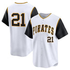 Pittsburgh Pirates #21 Roberto Clemente White AmberGomez Cooperstown Collection Limited Jersey