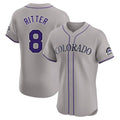 Colorado Rockies #8 Ryan Ritter Player Gray AmberGomez Limited Elite Home Stitched Jerseys