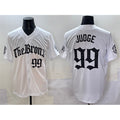 New York Yankees #99 Aaron Judge White AmberGomez 'Gothic Legacy Edition' Vapor Premier Limited Stitched Jersey