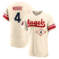 Los Angeles Angels #4 Christian Moore Player Cream AmberGomez City Connect Limited ELite Home Stitched Jerseys