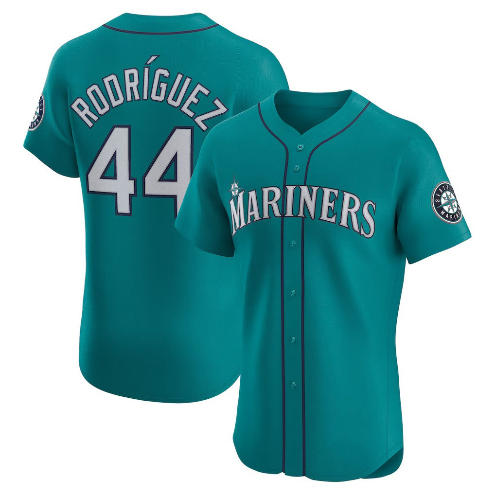 Seattle Mariners #44 Julio Rodr¨ªguez Teal AmberGomez Alternate Elite Jersey