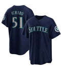 Seattle Mariners #51 Ichiro Suzuki Navy AmberGomez Cool Base Stitched Jersey