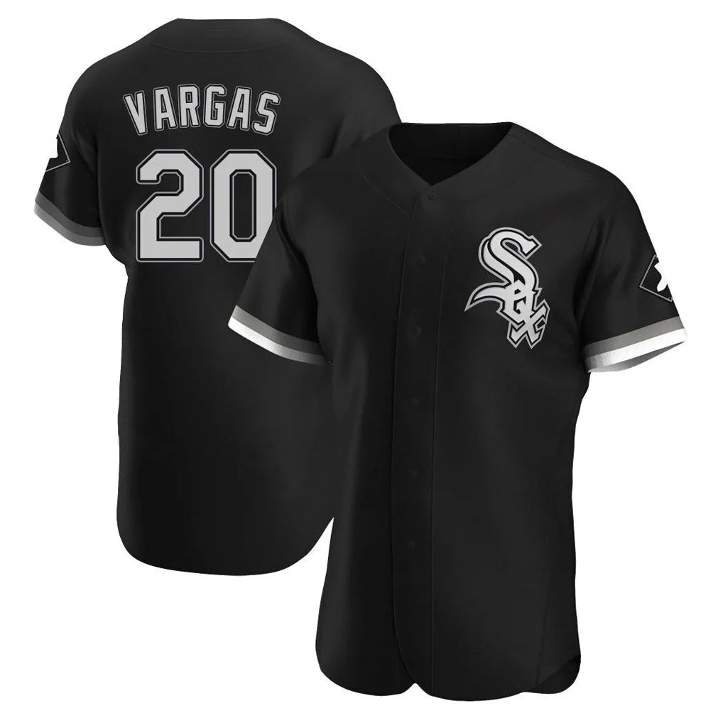 Chicago White Sox #20 Miguel Vargas Player Black AmberGomez Limited Elite Home Stitched Jerseys