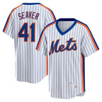 New York Mets #41 Tom Seaver White AmberGomez Home Cooperstown Collection Player Jersey