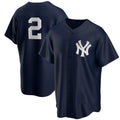 New York Yankees #2 Derek Jeter Navy AmberGomez Alternate Replica Player Jersey