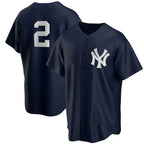 New York Yankees #2 Derek Jeter Navy AmberGomez Alternate Replica Player Jersey
