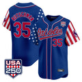 Baltimore Orioles #35 Adley Rutschman Player Royal AmberGomez USA 250 Independence Day Vapor Premier Limited Home Game Stitched Jerseys