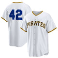 Pittsburgh Pirates #42 Jackie Robinson White AmberGomez Home 2025 Day Replica Jersey