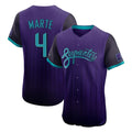 Arizona Diamondbacks #4 Ketel Marte Player Purple AmberGomez City Connect Limited Elite Home Game Stitched Jerseys
