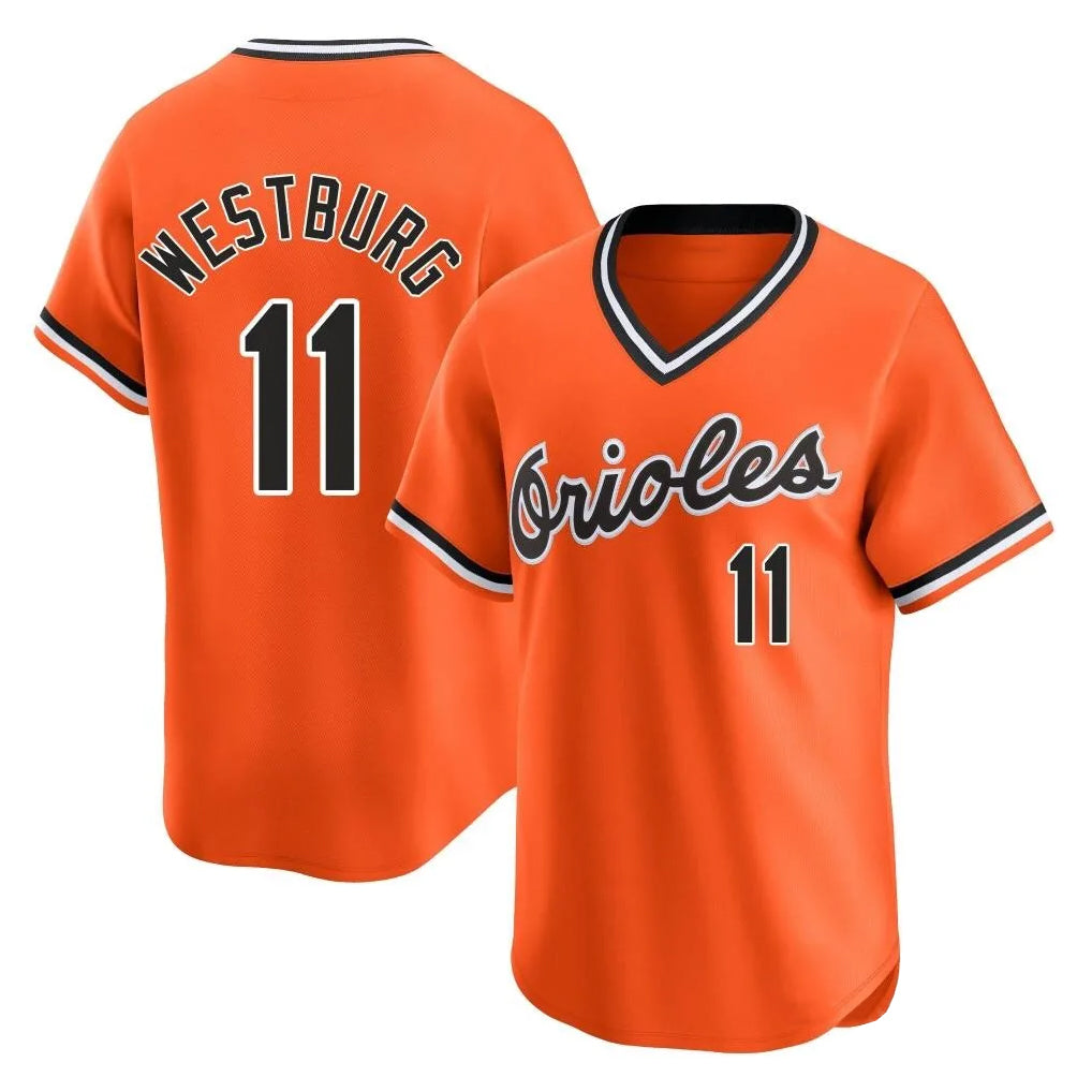 Baltimore Orioles #11 Jordan Westburg Player Orange AmberGomez T-shirt Limited Home Game Stitched Jerseys