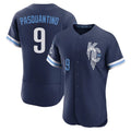Kansas City Royals #9 Vinnie Pasquantino Player Navy AmberGomez City Connect Limited Elite Home Stitched Jerseys