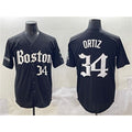 Boston Red Sox #34 David Ortiz Black AmberGomez Gothic Vapor Limited Stitched Jersey
