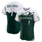 Colorado Rockies #7 Matt Holliday Player Green AmberGomez City Connect Limited Elite Home Stitched Jerseys