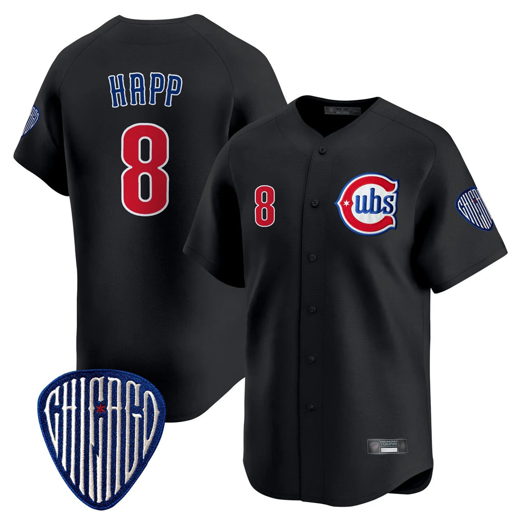 Chicago Cubs #8 Ian Happ Player Black AmberGomez Vapor Premier Limited Home Stitched Jerseys
