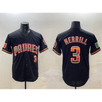 San Diego Padres #3 Jackson Merrill Black AmberGomez Mexico Cool Base Stitched Jersey