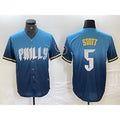 Philadelphia Phillies #5 Bryson Stott Blue AmberGomez 2024 City Cool Base Stitched Jersey