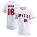 Los Angeles Angels #16 Yusei Kikuchi Player White AmberGomez Limited Elite Stitched Home Jerseys