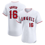 Los Angeles Angels #16 Yusei Kikuchi Player White AmberGomez Limited Elite Stitched Home Jerseys