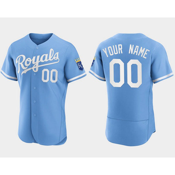 Custom Kansas City Royals AmberGomez ACTIVE PLAYER Blue Flex Base Stitched Jersey