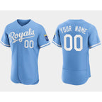 Custom Kansas City Royals AmberGomez ACTIVE PLAYER Blue Flex Base Stitched Jersey